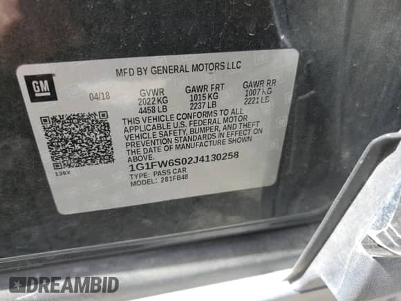 2018 Chevrolet Bolt EV LT с VIN 1G1FW6S02J4130258, выставлен на аукционе Copart как лот 80749645 с пробегом 36 003 миль миль и Списание • Salvage title. История ставок и продаж доступна на DreamBid. Изображение 13.