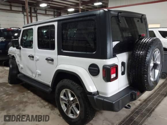 2021 Jeep Wrangler Unlimited Sahara с VIN 1C4HJXEG2MW655357, выставлен на аукционе IAAI как лот 41724695 с пробегом 37 644 миль миль и . История ставок и продаж доступна на DreamBid. Изображение 3.