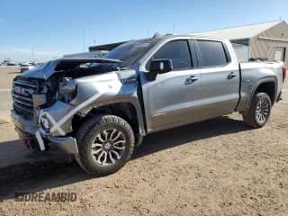 2021 GMC Sierra 1500 AT4 with VIN 1GTP9EELXMZ183235, listed as a Copart auction lot 80099855 with 53,432 mi miles and Salvage title. Bid and sale history available at DreamBid. Image 1.