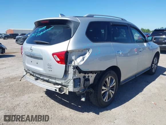 2019 Nissan Pathfinder SL with VIN 5N1DR2MM5KC589690, listed as a IAAI auction lot 42072152 with 123,579 mi miles and . Bid and sale history available at DreamBid. Image 4.
