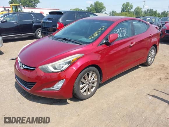 2016 Hyundai Elantra SE z VIN 5NPDH4AE4GH653200, wystawiony jako IAAI lot #42848707 z przebiegiem 106 230 mil mil oraz . Historia ofert i sprzedaży dostępna na DreamBid. Obrazek 2.