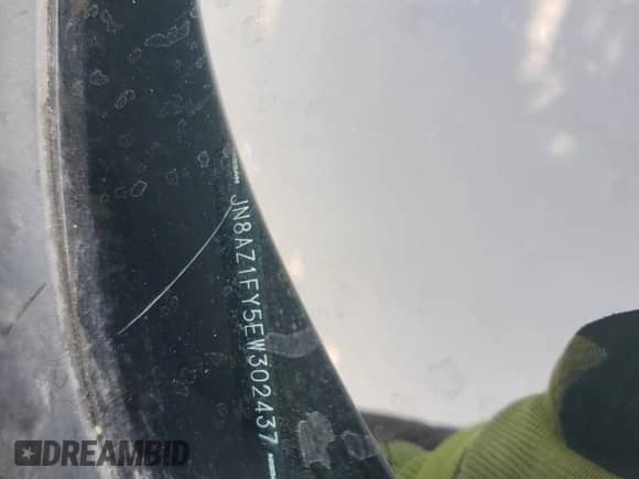 2014 Nissan Murano with VIN JN8AZ1FY5EW302437, listed as a Copart auction lot 54912135 with 107,376 mi miles and Salvage title. Bid and sale history available at DreamBid. Image 13.