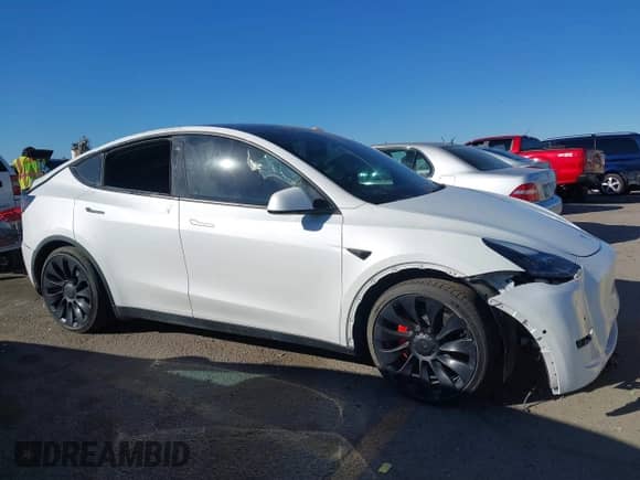 2022 Tesla Model Y Performance z VIN 7SAYGDEFXNF484838, wystawiony jako IAAI lot #43492940 z przebiegiem 8 729 mil mil oraz . Historia ofert i sprzedaży dostępna na DreamBid. Obrazek 13.