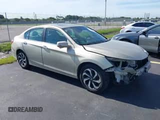 2016 Honda Accord EX-L with VIN 1HGCR2F90GA181255, listed as a IAAI auction lot 42759413 with 97,544 mi miles and . Bid and sale history available at DreamBid. Image 1.