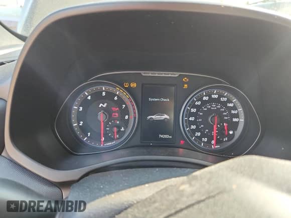 2019 Hyundai Veloster N with VIN KMHT36AH7KU002413, listed as a Copart auction lot 68945655 with 74,203 mi miles and Non repairable. Bid and sale history available at DreamBid. Image 9.