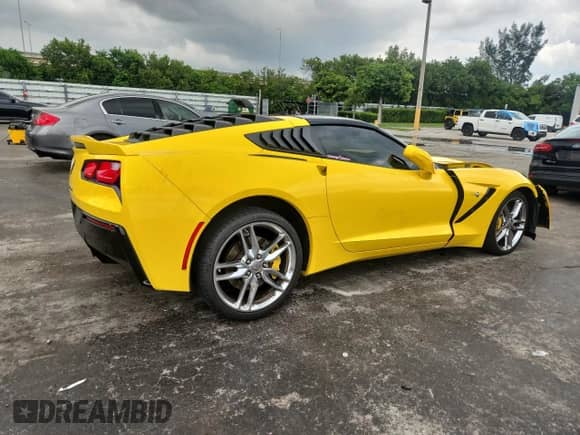 2014 Chevrolet Corvette Z51 3LT with VIN 1G1YM2D7XE5101804, listed as a Copart auction lot 80077985 with 55,821 mi miles and Salvage title. Bid and sale history available at DreamBid. Image 3.