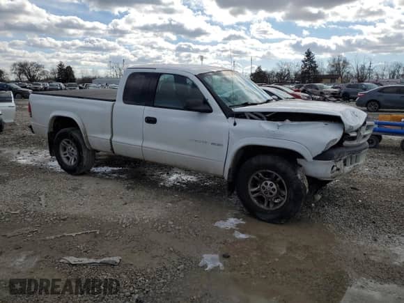 2002 Dodge Dakota Sport with VIN 1B7GG32N02S520775, listed as a Copart auction lot 43076385 with 154,122 mi miles and Salvage title. Bid and sale history available at DreamBid. Image 4.