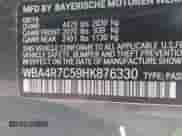 2017 BMW 4 Series 430i with VIN WBA4R7C59HK876330, listed as a IAAI auction lot 41649874 with 67,996 mi miles and . Bid and sale history available at DreamBid. Image 9.