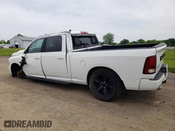 2018 Ram 1500 Sport with VIN 1C6RR7UT9JS170283, listed as a Copart auction lot 57828685 with 73,643 mi miles and Salvage title. Bid and sale history available at DreamBid. Image 2.