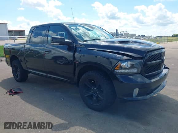 2017 Ram 1500 Sport with VIN 1C6RR7MT3HS850772, listed as a IAAI auction lot 43052628 with 114,881 mi miles and . Bid and sale history available at DreamBid. Image 1.