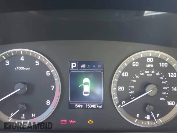 2016 Hyundai Sonata SE with VIN 5NPE24AF6GH285892, listed as a IAAI auction lot 43468252 with 150,467 mi miles and . Bid and sale history available at DreamBid. Image 7.