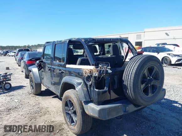 2021 Jeep Wrangler Unlimited Sport S with VIN 1C4HJXDG4MW753159, listed as a IAAI auction lot 41723515 with 86,589 mi miles and . Bid and sale history available at DreamBid. Image 6.