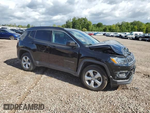 2021 Jeep Compass Latitude with VIN 3C4NJDBB7MT550913, listed as a Copart auction lot 69798575 with 56,228 mi miles and Salvage title. Bid and sale history available at DreamBid. Image 4.
