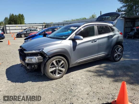 2021 Hyundai Kona Ultimate z VIN KM8K5CA56MU666408, wystawiony jako Copart lot #68160995 z przebiegiem 49 074 mil mil oraz Szkoda całkowita • Salvage title. Historia ofert i sprzedaży dostępna na DreamBid. Obrazek 1.