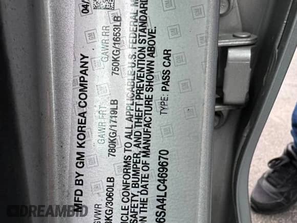 2020 Chevrolet Spark LS с VIN KL8CB6SA4LC469670, выставлен на аукционе Copart как лот 86749225 с пробегом 32 107 миль миль и Чистый • Clean title. История ставок и продаж доступна на DreamBid. Изображение 10.