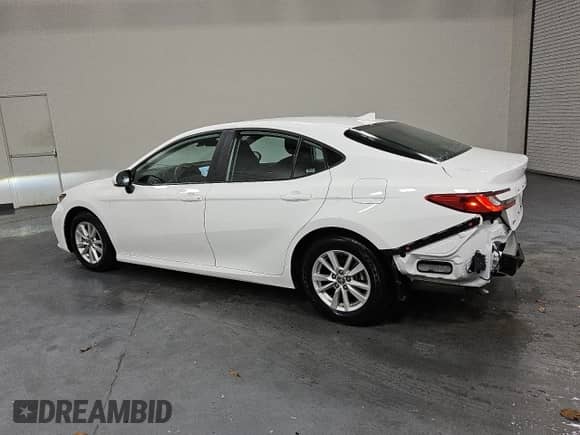 2025 Toyota Camry LE with VIN 4T1DAACK0SU037848, listed as a Copart auction lot 90109545 with 27,846 mi miles and Clean title. Bid and sale history available at DreamBid. Image 2.