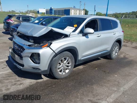 2019 Hyundai Santa Fe SE with VIN 5NMS23AD4KH100188, listed as a IAAI auction lot 43374582 with 88,759 mi miles and . Bid and sale history available at DreamBid. Image 18.