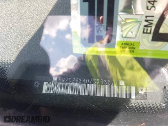 2007 Saturn VUE V6 z VIN 5GZCZ53407S833311, wystawiony jako IAAI lot #43266766 z przebiegiem Nie podano mil oraz . Historia ofert i sprzedaży dostępna na DreamBid. Obrazek 9.