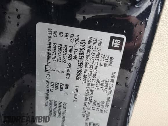 2014 Cadillac Escalade Luxury с VIN 1GYS4BEF9ER192926, выставлен на аукционе Copart как лот 47614985 с пробегом 168 909 миль миль и Чистый • Clean title. История ставок и продаж доступна на DreamBid. Изображение 13.