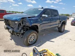 2021 Chevrolet Silverado 1500 LT with VIN 1GCPWCED9MZ185774, listed as a Copart auction lot 67343625 with 87,712 mi miles and Salvage title. Bid and sale history available at DreamBid. Image 1.