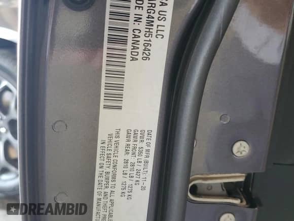 2021 Chrysler 300 Touring L with VIN 2C3CCARG4MH516426, listed as a Copart auction lot 69199755 with 37,925 mi miles and Salvage title. Bid and sale history available at DreamBid. Image 12.