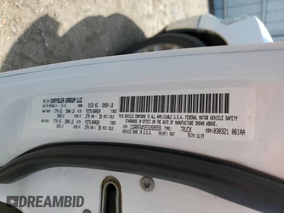 2014 Ram 1500 Longhorn Limited z VIN 1C6RR7WM2ES269555, wystawiony jako Copart lot #54711515 z przebiegiem 150 266 mil mil oraz Czysty tytuł • Clean title. Historia ofert i sprzedaży dostępna na DreamBid. Obrazek 12.