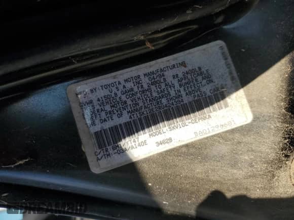 1994 Toyota Camry LE z VIN 4T1SK12E2RU424394, wystawiony jako Copart lot #68573215 z przebiegiem 69 437 mil mil oraz Czysty tytuł • Clean title. Historia ofert i sprzedaży dostępna na DreamBid. Obrazek 12.