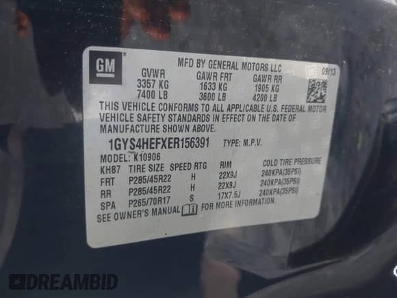 2014 Cadillac Escalade ESV Luxury с VIN 1GYS4HEFXER156391, выставлен на аукционе IAAI как лот 42424766 с пробегом 169 353 миль миль и . История ставок и продаж доступна на DreamBid. Изображение 9.