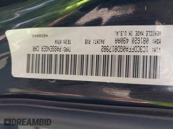 2016 Dodge Dart SXT Sport with VIN 1C3CDFFA0GD817982, listed as a IAAI auction lot 43347383 with 148,240 mi miles and . Bid and sale history available at DreamBid. Image 9.