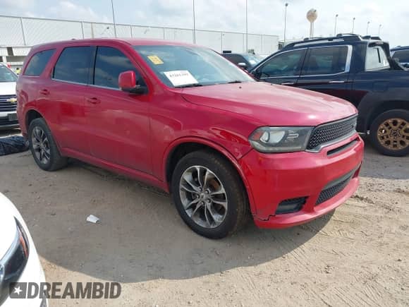 2019 Dodge Durango GT Plus with VIN 1C4RDJDG5KC557366, listed as a IAAI auction lot 43261399 with 186,392 mi miles and . Bid and sale history available at DreamBid. Image 1.