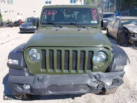 2022 Jeep Wrangler Unlimited Sport S with VIN 1C4HJXDG4NW249924, listed as a IAAI auction lot 43383160 with 43,361 mi miles and . Bid and sale history available at DreamBid. Image 12.