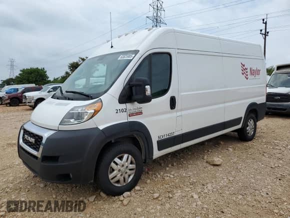 2021 Ram ProMaster Cargo z VIN 3C6LRVDG8ME585129, wystawiony jako Copart lot #70605865 z przebiegiem 52 636 mil mil oraz Szkoda całkowita • Salvage title. Historia ofert i sprzedaży dostępna na DreamBid. Obrazek 1.