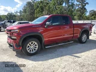 2019 Chevrolet Silverado 1500 RST with VIN 1GCRYEED4KZ243012, listed as a Copart auction lot 82039185 with 50,552 mi miles and Salvage title. Bid and sale history available at DreamBid. Image 1.