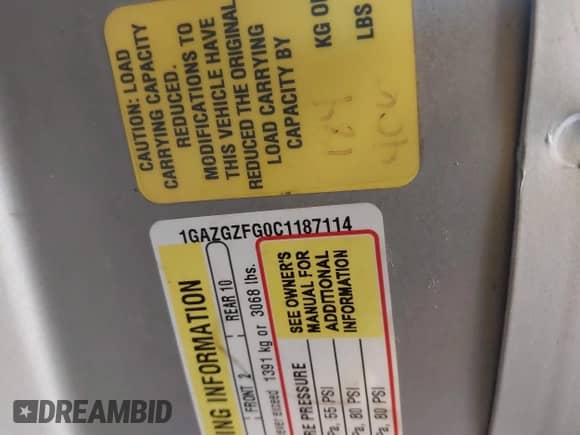2012 Chevrolet Express Passenger 1LS с VIN 1GAZGZFG0C1187114, выставлен на аукционе IAAI как лот 42462288 с пробегом 293 657 миль миль и . История ставок и продаж доступна на DreamBid. Изображение 9.