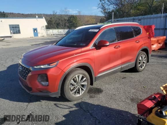 2020 Hyundai Santa Fe Limited with VIN 5NMS5CAD1LH165590, listed as a Copart auction lot 86864815 with 128,140 mi miles and Salvage title. Bid and sale history available at DreamBid. Image 1.