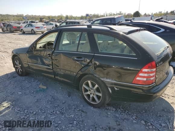 2005 Mercedes-Benz C 240 with VIN WDBRH81JX5F645392, listed as a Copart auction lot 74801314 with 129,215 mi miles and Salvage title. Bid and sale history available at DreamBid. Image 2.