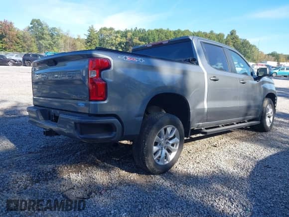 2021 Chevrolet Silverado 1500 Custom with VIN 3GCPYBEK7MG297508, listed as a IAAI auction lot 43355316 with 62,726 mi miles and . Bid and sale history available at DreamBid. Image 4.