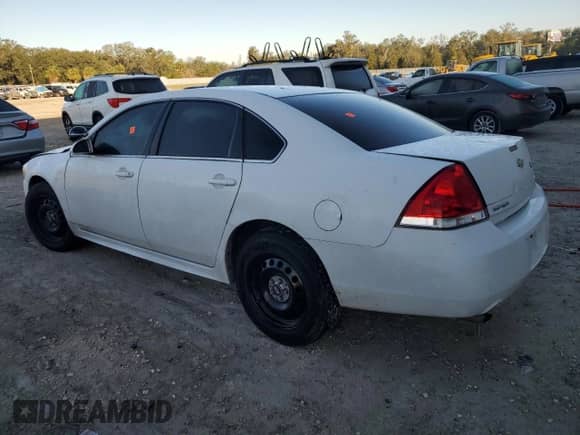 2012 Chevrolet Impala Police Police with VIN 2G1WD5E37C1323042, listed as a Copart auction lot 87278824 with Not provided miles and Salvage title. Bid and sale history available at DreamBid. Image 2.