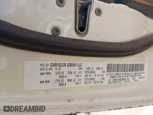 2010 Dodge 1500 SLT с VIN 1D7RB1CT0AS226404, выставлен на аукционе IAAI как лот 42178444 с пробегом 217 062 миль миль и . История ставок и продаж доступна на DreamBid. Изображение 9.