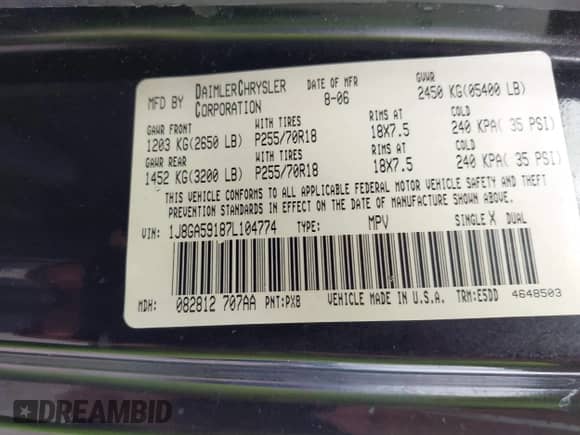 2007 Jeep Wrangler Unlimited Sahara z VIN 1J8GA59187L104774, wystawiony jako IAAI lot #42485359 z przebiegiem 192 254 mil mil oraz . Historia ofert i sprzedaży dostępna na DreamBid. Obrazek 9.