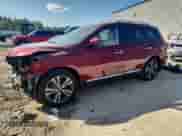 2020 Nissan Pathfinder Platinum with VIN 5N1DR2DM4LC576530, listed as a Copart auction lot 84215535 with 62,918 mi miles and Salvage title. Bid and sale history available at DreamBid. Image 1.