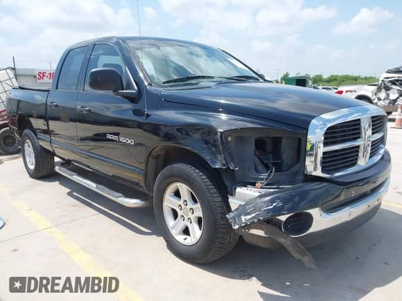 2006 Dodge 1500 SLT with VIN 1D7HA18N76J101244, listed as a IAAI auction lot 42465049 with 220,229 mi miles and . Bid and sale history available at DreamBid. Image 1.