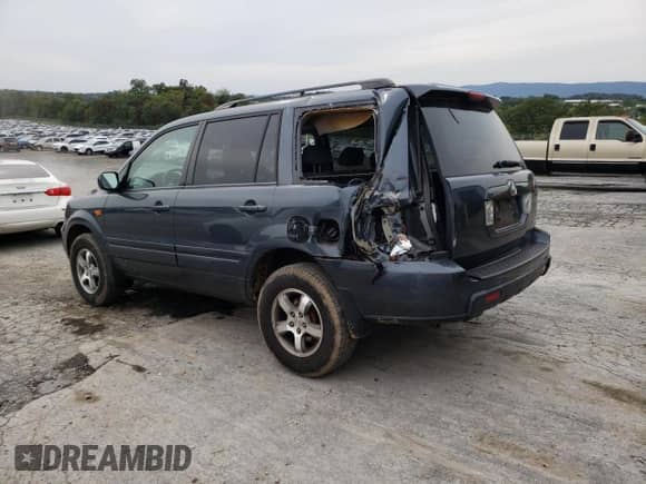 2006 Honda Pilot EX z VIN 5FNYF18496B006792, wystawiony jako Copart lot #83851235 z przebiegiem 122 957 mil mil oraz Szkoda całkowita • Salvage title. Historia ofert i sprzedaży dostępna na DreamBid. Obrazek 2.