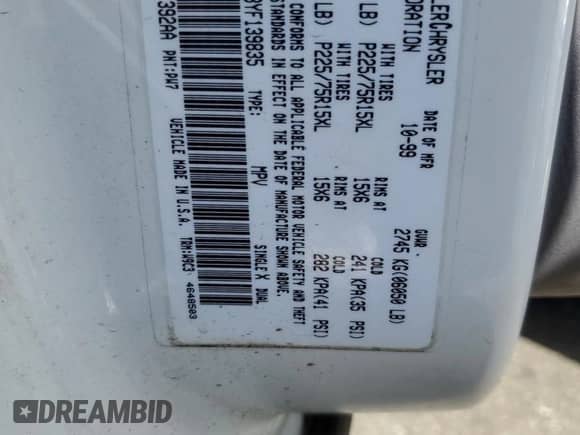 2000 Dodge Durango z VIN 1B4HR28Y3YF139835, wystawiony jako Copart lot #51969795 z przebiegiem 151 644 mil mil oraz Szkoda całkowita • Salvage title. Historia ofert i sprzedaży dostępna na DreamBid. Obrazek 16.