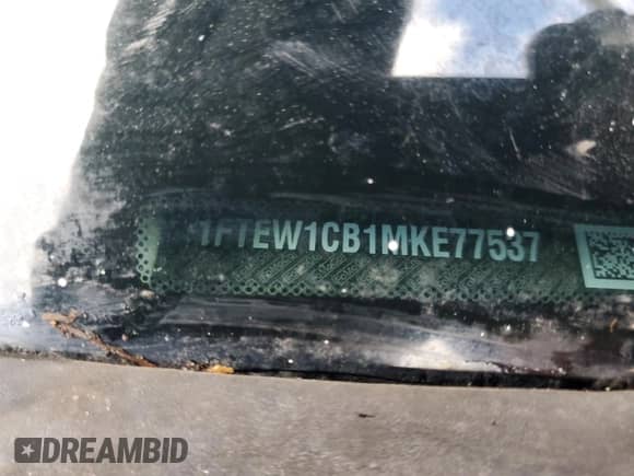 2021 Ford F-150 XL с VIN 1FTEW1CB1MKE77537, выставлен на аукционе Copart как лот 90001415 с пробегом 106 015 миль миль и Чистый • Clean title. История ставок и продаж доступна на DreamBid. Изображение 13.