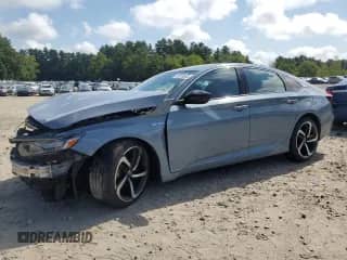 2022 Honda Accord Sport with VIN 1HGCV3F20NA002195, listed as a Copart auction lot 70018065 with 71,468 mi miles and Salvage title. Bid and sale history available at DreamBid. Image 1.