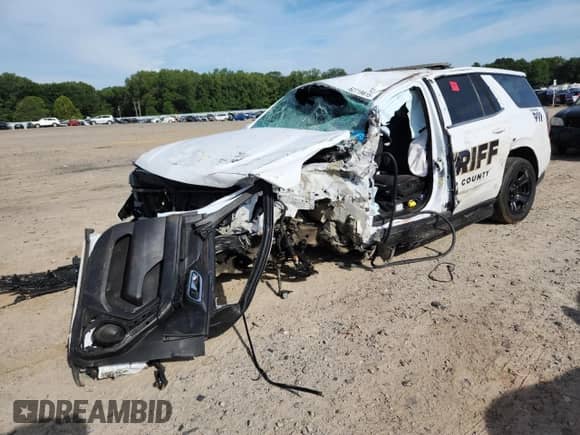 2022 Chevrolet Tahoe Commercial with VIN 1GNSKLEDXNR150093, listed as a Copart auction lot 62719615 with Not provided miles and Salvage title. Bid and sale history available at DreamBid. Image 1.