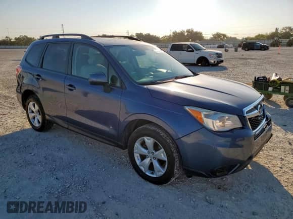 2014 Subaru Forester Premium with VIN JF2SJAEC2EH497268, listed as a Copart auction lot 84435155 with 124,187 mi miles and Salvage title. Bid and sale history available at DreamBid. Image 4.