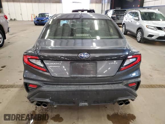 2023 Subaru WRX with VIN JF1VBAA61P9806420, listed as a Copart auction lot 42436265 with 19,248 mi miles and Salvage title. Bid and sale history available at DreamBid. Image 6.