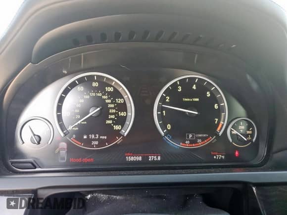 2013 BMW 7 Series 750Li with VIN WBAYE8C57DD131786, listed as a Copart auction lot 60936845 with 158,098 mi miles and Clean title. Bid and sale history available at DreamBid. Image 9.